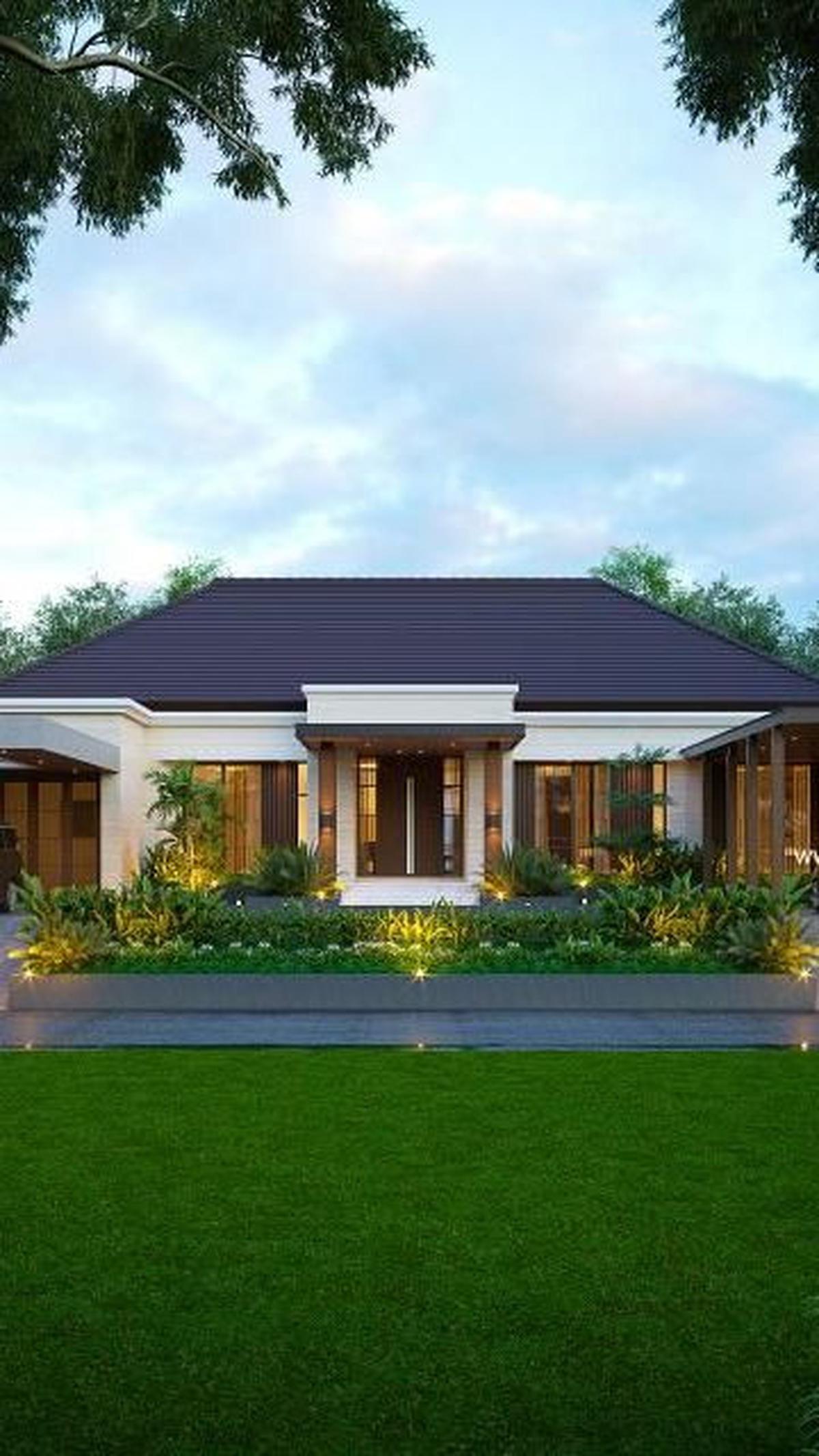 Desain Rumah Kontemporer Semi Outdoor