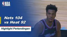 D'Angelo Russell menambah 20 poin dan meraih sembilan rebound ketika Brooklyn Nets menang di Miami, 104-92.