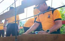 Polres Tala Percepat Perbaikan Jembatan di Desa Kunyit, Dorong Ekonomi Lokal