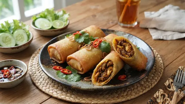 Resep Lumpia Ayam Rendang yang Renyah dan Gurih
