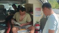 Sopir truk dirampuk di tol lampung. (istimewa)