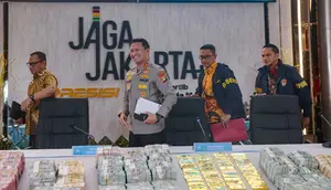 Penampakan Hasil Sitaan Kasus Korupsi dan TPPU di Polda Metro Jaya