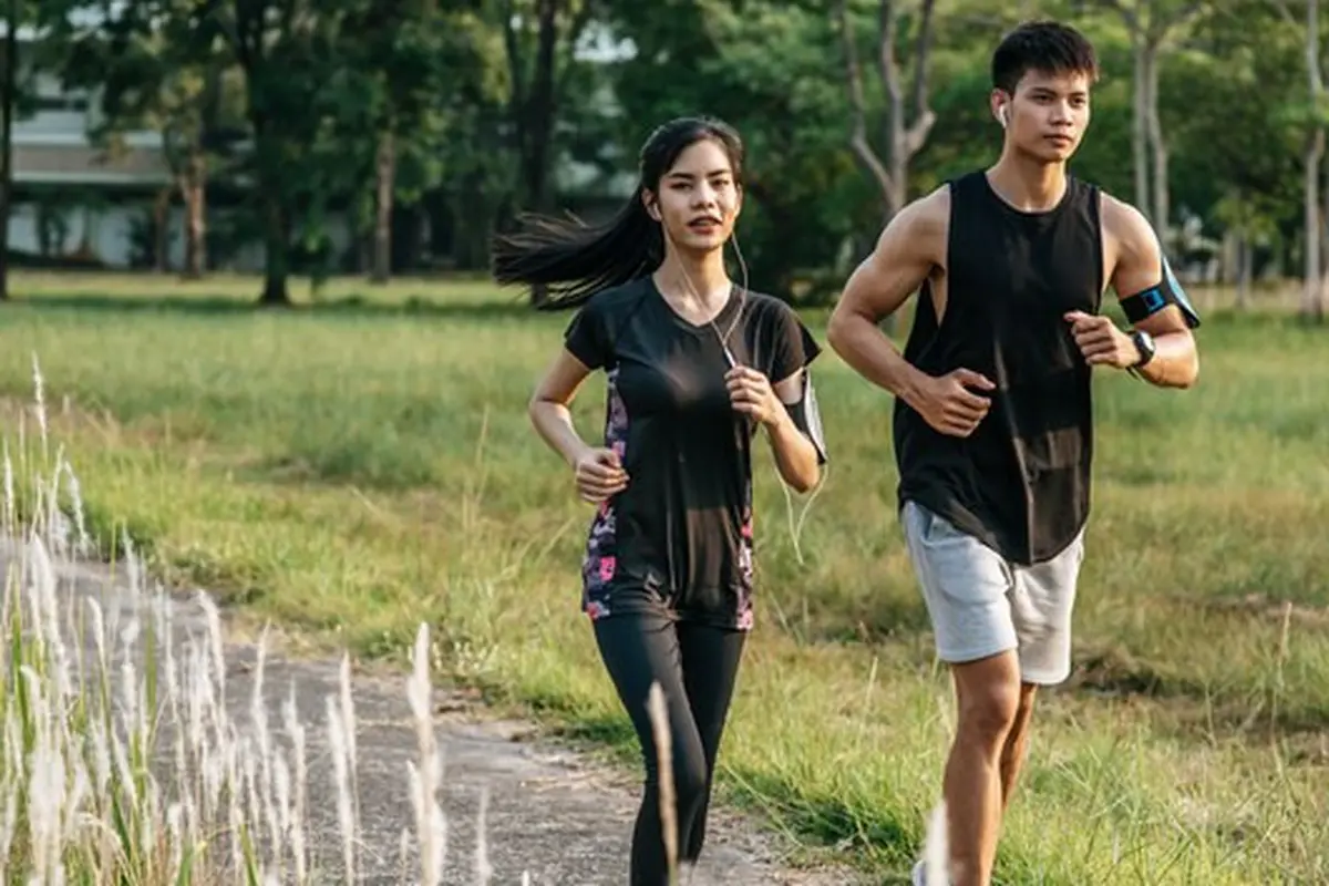 Ilustrasi olahraga lari, jogging