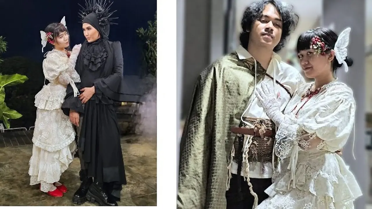 kostum unik pernikahan putri Nicky Astria, Oneal Amadhea, sumber instagram nicky_astria_real