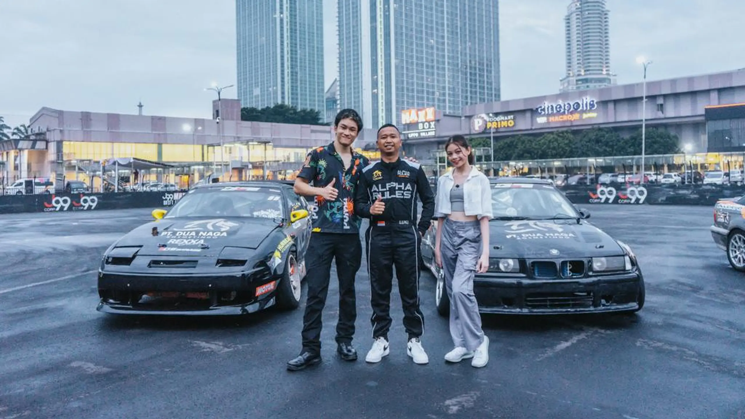 Azka Corbuzier Belajar Balap Drift di Tengah Latihan Alpha Rules Drift Team