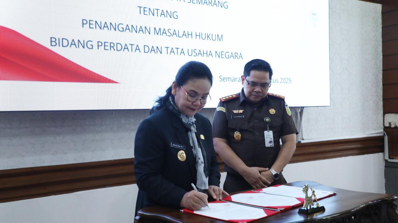 Wali Kota Semarang Agustina Teken Kerja Sama dengan Kejaksaan Negeri Semarang