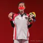 Windi Cantika Aisah saat beraksi di Olimpiade Tokyo 2020 (NOC Indonesia)