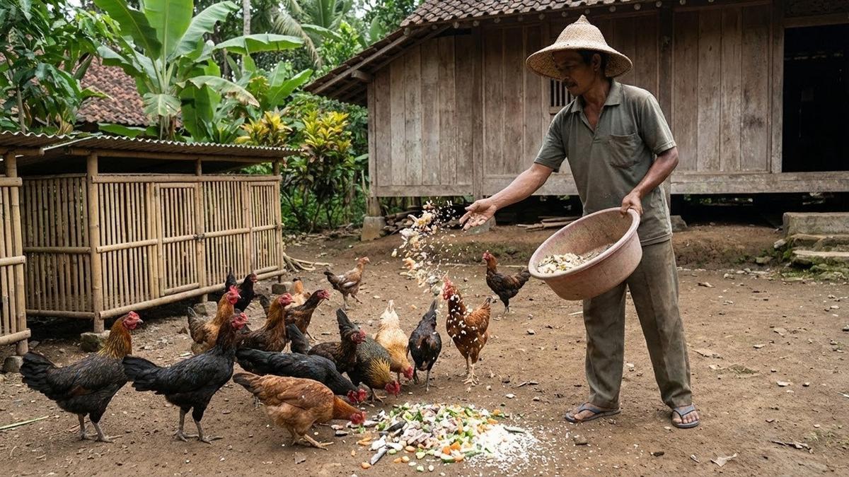 Alternatif Pakan Ternak Ayam Protein Tinggi Tidak Perlu Beli, Cepat Besar dan Sehat