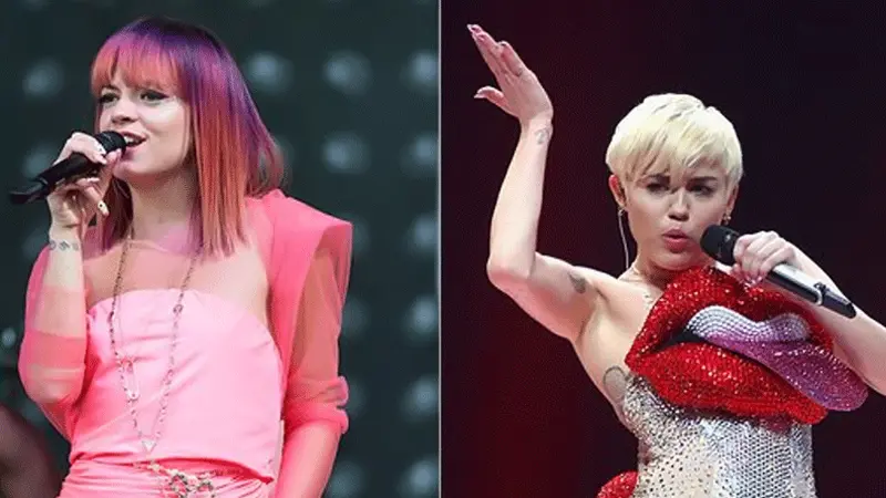 Lily Allen dan Miley Cyrus