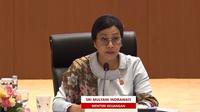 Menteri Keuangan Sri Mulyani dalam Konferensi Pers RAPBN dan Nota Keuangan 2026