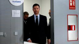 Secara resmi, Real Madrid mengumumkan dalam sebuah pernyataan pada 25 Mei 2025, bahwa Xabi Alonso telah ditunjuk sebagai pelatih baru menggantikan Carlo Ancelotti. (Thomas COEX/AFP)
