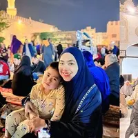 Ramadan penuh cinta di Al-Azhar bersama Oki dan keluarga. (credit:instagram.com/okisetianadewi)