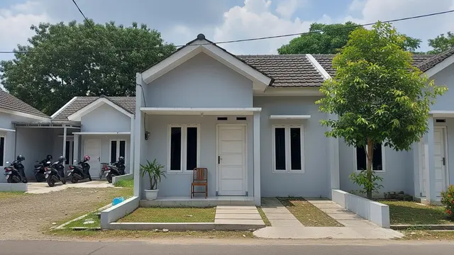 Warna Fasad Rumah Kecil yang Membuat Tampak Lebih Luas Model Abu Abu Muda