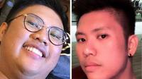 Ricky Cuaca, sebelum berat badannya turun drastis (kiri) dan setelah turun 38 kg. (dok.Instagram @rickycuaca/https://www.instagram.com/p/Br4-Z3aBsMX/Henry