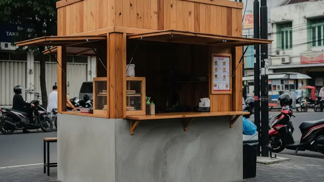 Desain Warung Kontainer Modifikasi (Efek Semi Permanen)