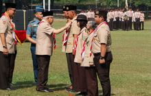 FOTO: Momen Wapres Ma'ruf Amin Pimpin Upacara Hari Pramuka ke-63