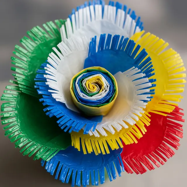 Olahan Kantong Plastik Bekas (Image by Gemini AI)