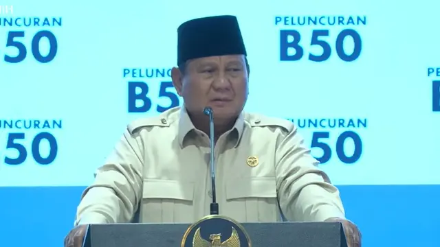 Prabowo di peluncuran biodiesel B50 di Rest Area KM 57 Tol Jakarta-Cikampek