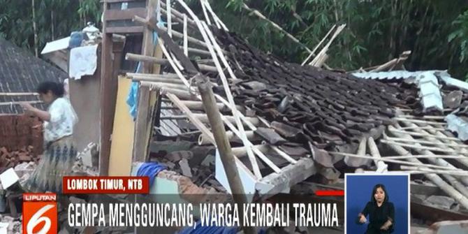 Guncangan Gempa di Lombok Robohkan Rumah Warga yang Baru Dibangun