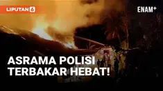 Sebanyak 10 petak asrama SPN Polda Sumbar di Padang Basi, Lubuk Kilangan, Kota Padang, hangus terbakar Minggu (25/5) malam.