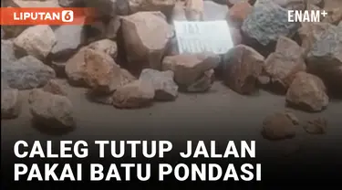 Caleg di Pandeglang Banten Tutup Jalan dengan Batu karena Cuma Dapat Sedikit Suara