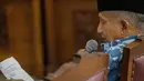 Ketua Dewan Kehormatan Partai Amanat Nasional (PAN), Amien Rais saat menjadi saksi dalam persidangan kasus berita bohong atau hoaks dengan terdakwa Ratna Sarumpaet di Pengadilan Negeri Jakarta Selatan, Kamis (4/4). Sidang kali ini beragendakan pemeriksaan saksi. (Liputan6.com/Faizal Fanani)