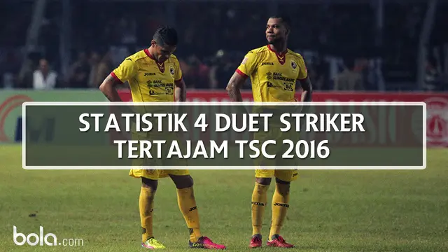 Statistik 4 Duet Striker Tertajam TSC 2016 (Bola.com/Adreanus Titus) 