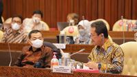 Menteri Kelautan dan Perikanan Sakti Wahyu Trenggono dihadapan Komisi IV DPR di Gedung DPR, Jakarta, Rabu (26/1/2022). (Dok KKP)