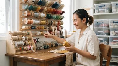 8 Tips Menyimpan Bahan Kerajinan agar Benang, Kawat, dan Pita Tidak Kusut, Rapi dan Awet