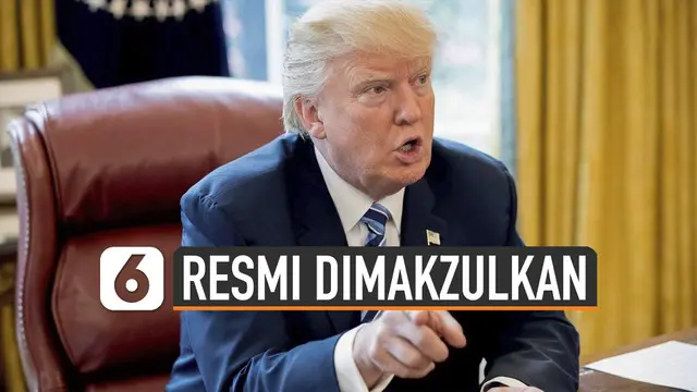 Trump resmi dimakzulkan DPR AS dalam voting pada Rabu (18/12/2019) waktu AS. Ia didakwa atas dua pasal.