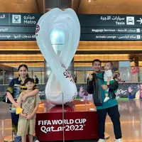 Pasangan seleb Raffi Ahmad dan Nagita terbang ke Qatar untuk menyaksikan Piala Dunia 2022.