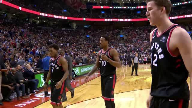 Berita video game recap NBA 2017-2018 antara Toronto Raptors melawan Philadelphia 76ers dengan skor 102-86.