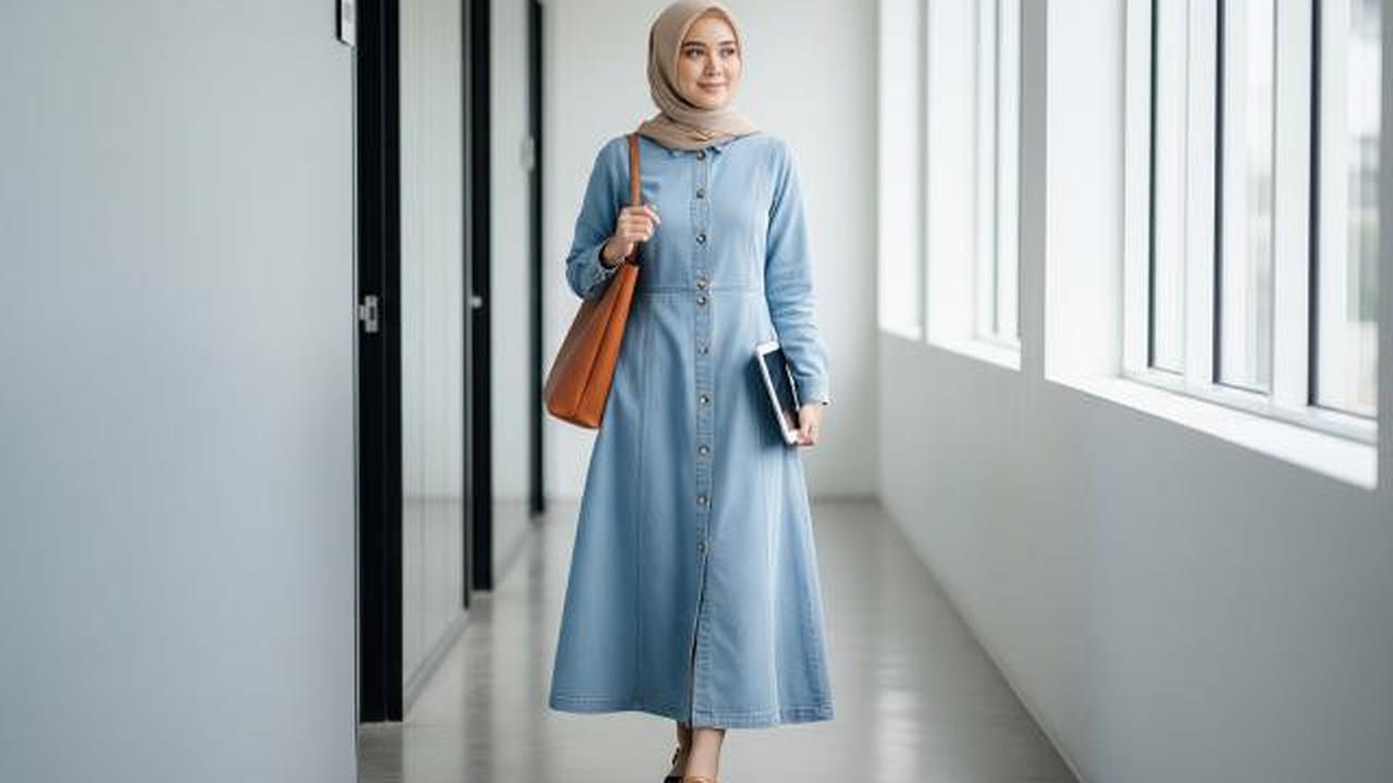 Wardrobe Gamis Kantor Minimalis, 5 Warna Aman yang Bisa Dipadu-padankan Sepekan Penuh