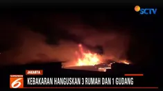 Kebakaran diduga berasal dari hubungan pendek arus listrik di ruang tamu salah satu rumah warga