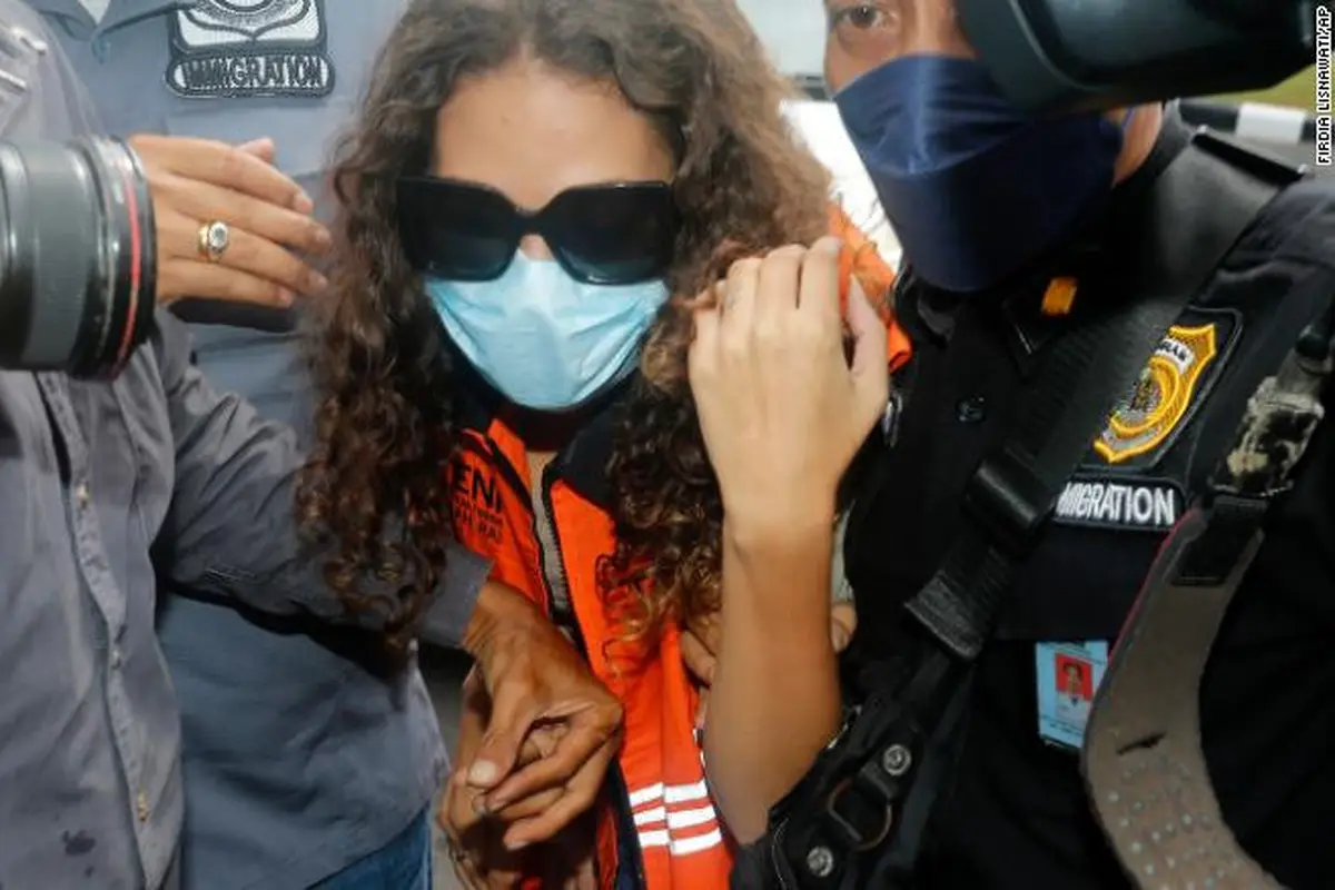 Heather Mack, warga Amerika Serikat pembunuh ibu kandung dalam koper di Bali. (Firdia Lisnawati/AP)