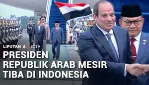 Presiden Mesir Abdel Fattah El-Sisi Tiba di Indonesia