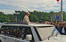 Presiden Prabowo Subianto Tiba di Monas Hadiri Peringatan Hari Buruh