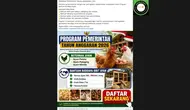 Cek Fakta: Tidak Benar Link Pendaftaran Bantuan Budidaya Ayam 2026