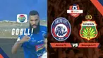 Berita Video Arema FC Perbesar Keunggulan Lewat Gol Comvalius di Akhir Babak 1
