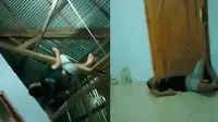 Video kocak orang latihan jadi Spider-Man (Sumber: Twitter/txtoranggabut)