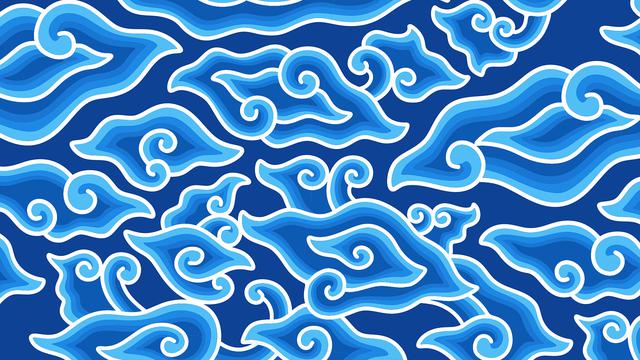 Ilustrasi batik megamendung