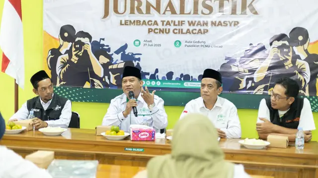 Pelatihan jurnalistik LTNNU Cilacap. (Foto: Liputan6.com/Dok. LTNNU Cilacap)