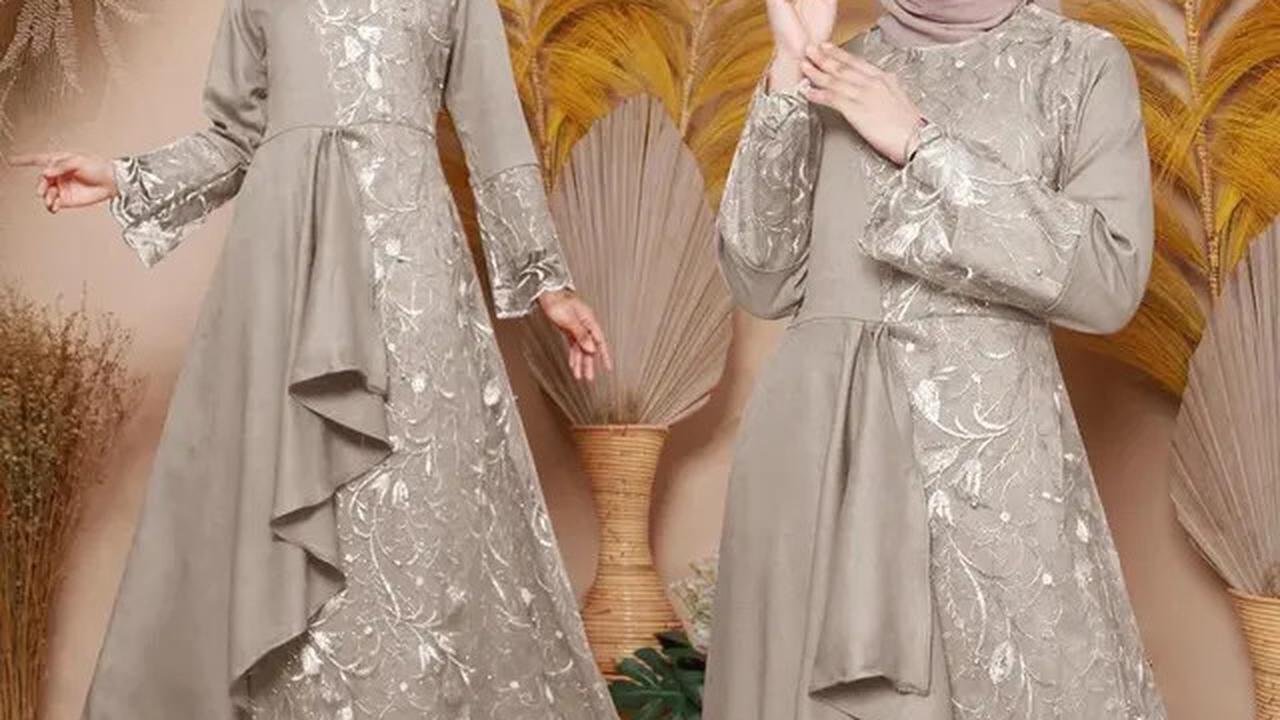 8 Inspirasi Model Gamis Syari A-Line Kombinasi Brokat, Pilihan Tepat untuk Tampil Elegan dan Anggun