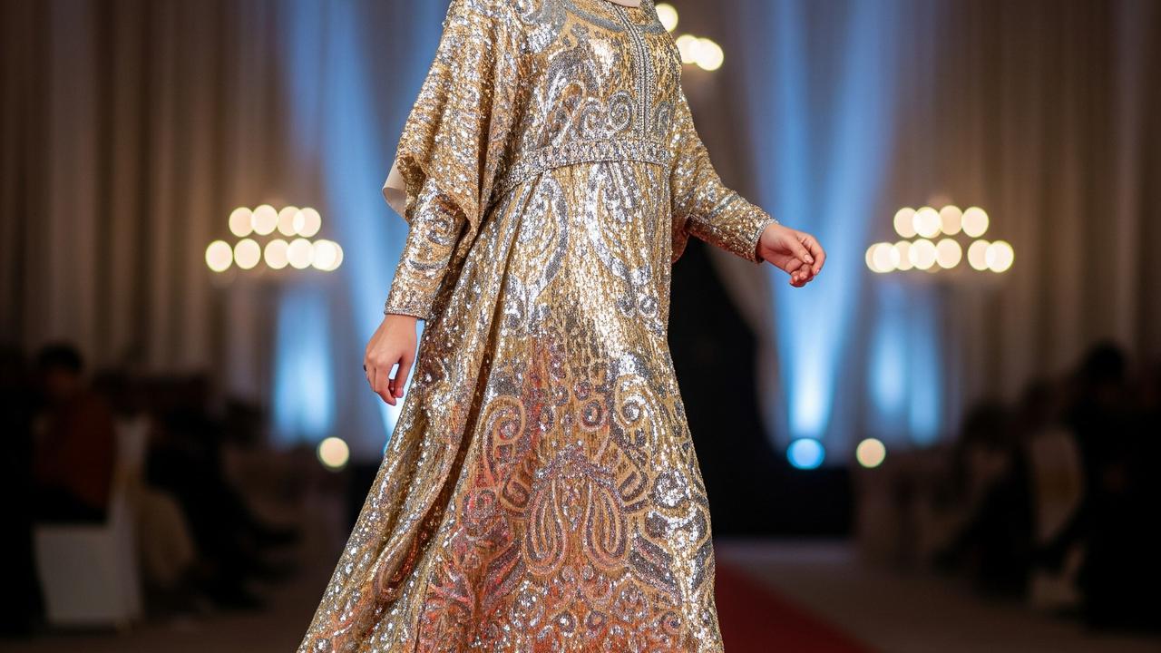 Ilustrasi Gamis Kaftan