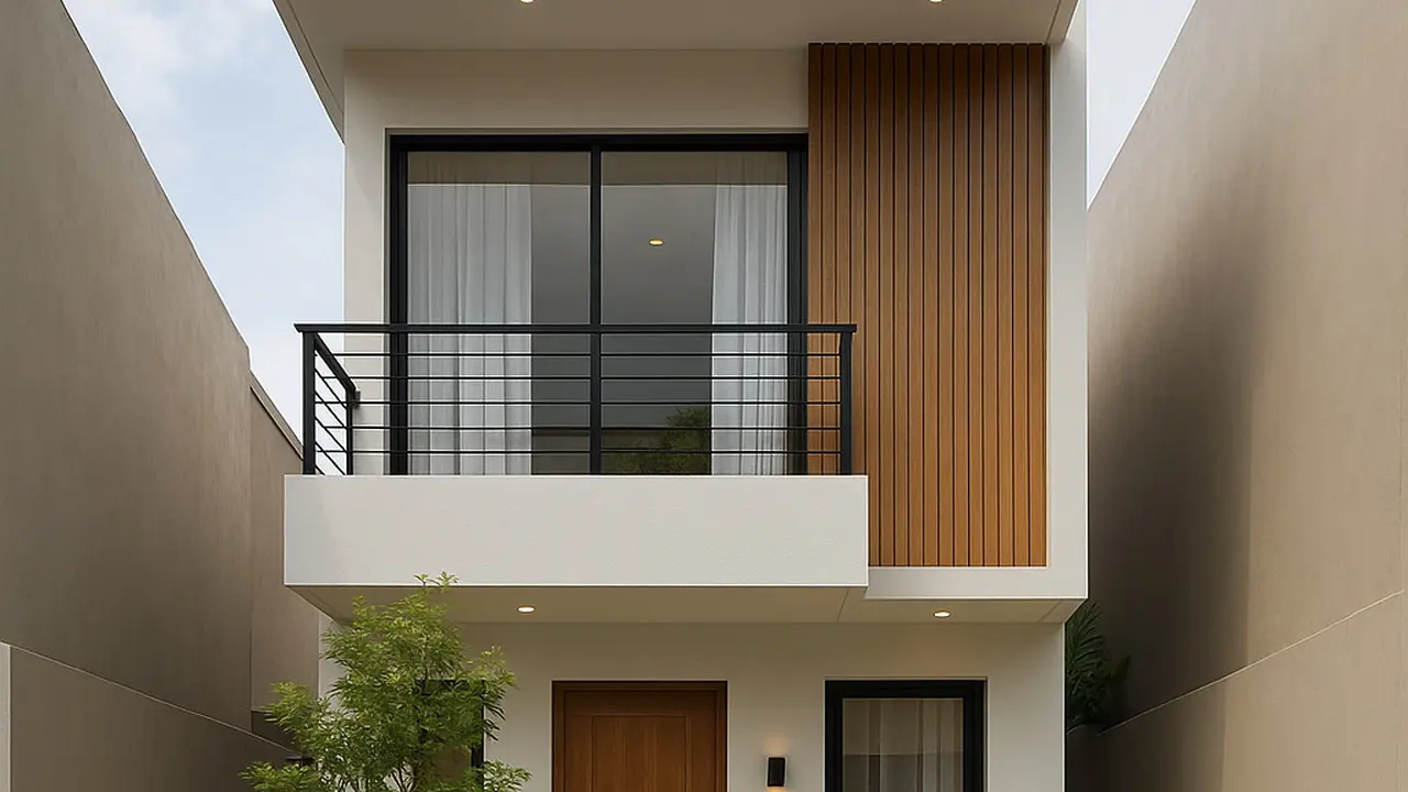 Desain Rumah Sederhana Tapi Mewah di Lahan Sempit dengan Taman Kecil