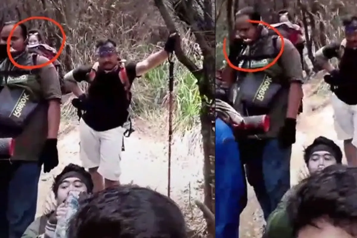 Rekam Video Naik Gunung, Pemuda Ini Kaget Ada Sosok Misterius Berwajah Pucat
