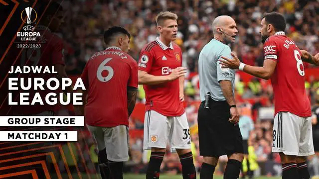 Berita Motion Grafis Jadwal Liga Eropa Matchday 1, Manchester United Tantang Real Sociedad.