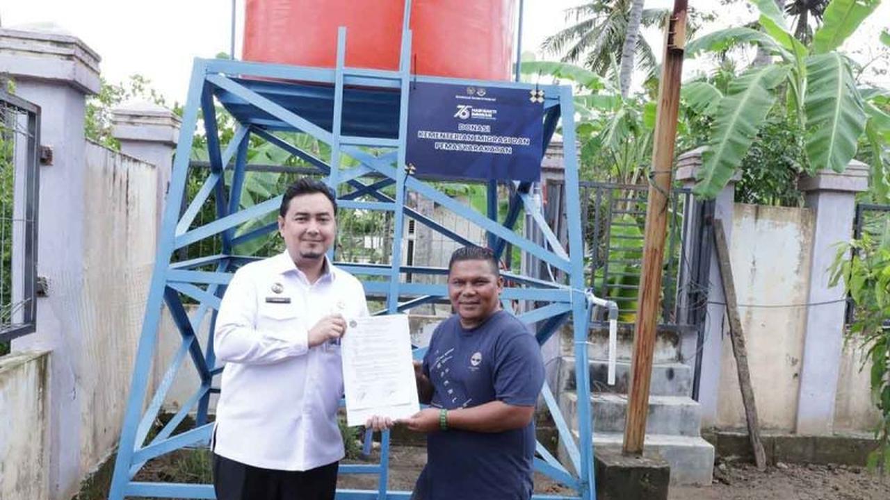 Imigrasi Lhokseumawe Salurkan Bantuan Sumur Bor untuk Meunasah dan Polindes di Bireuen