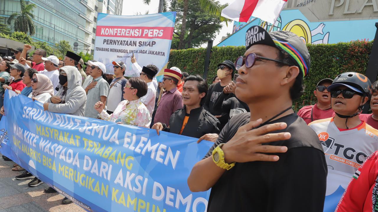 FOTO: Warga Tanah Abang Gelar Deklarasi Damai, Tegaskan Tolak Anarkisme di Jakarta
