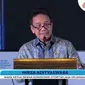 Wakil Ketua Dewan Komisioner OJK Mirza Adityaswara dalam Closing Ceremony 4th Indonesia Fintech Summit &amp; Bulan Fintech Nasional 2022, Senin (12/12/2022).